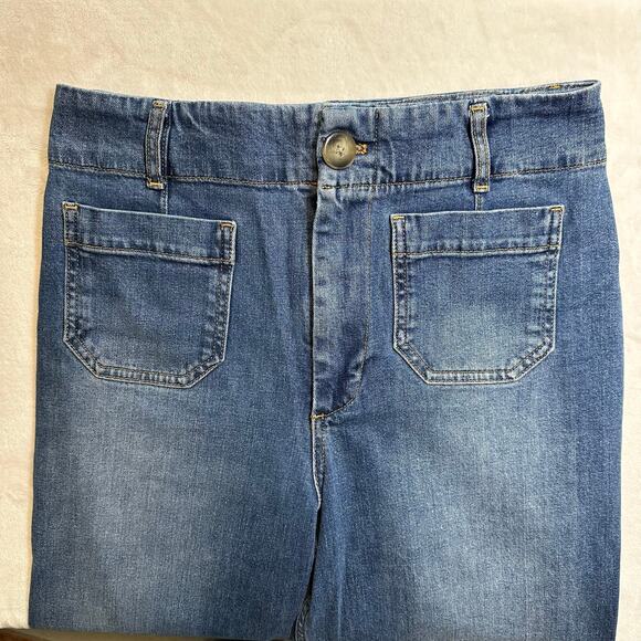 PILCRO Wide Leg Cropped Jeans, Size 29 (8) - Picture 4 of 14